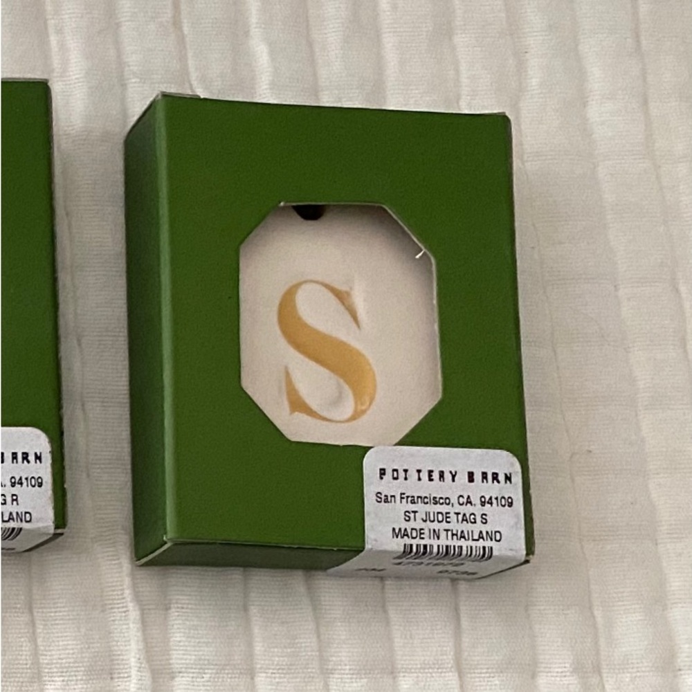 Pottery Barn Letter Ornament